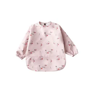 Waterproof Long Sleeve Baby Smock Bib in Little Berries